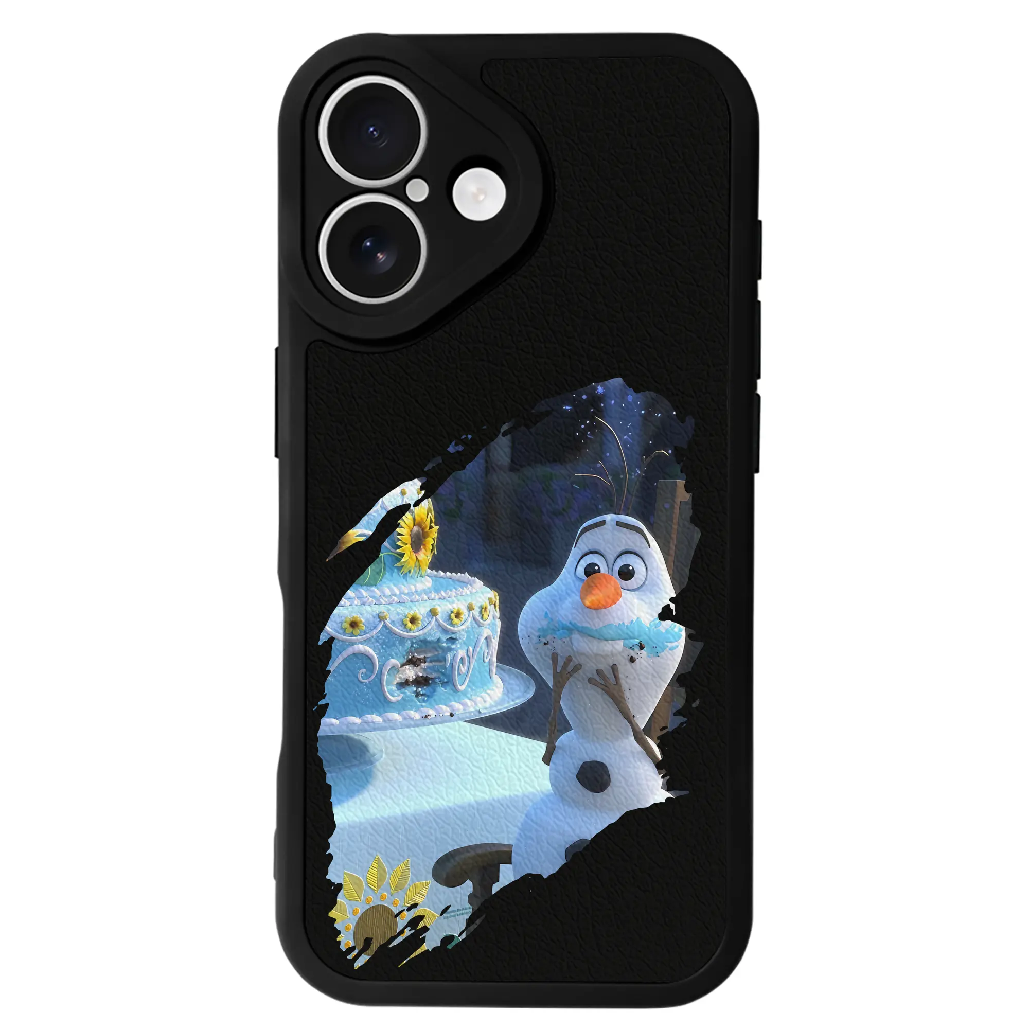 アナと雪の女王(Frozen) グッズ オラフ(Olaf) - IPhone 16シリーズ対応 ・ シリコンスマホケース ・ レザー調 ・ 高精度フィット ・ 耐衝撃 ・ ワイヤレス充電対応 ・ 精密カット